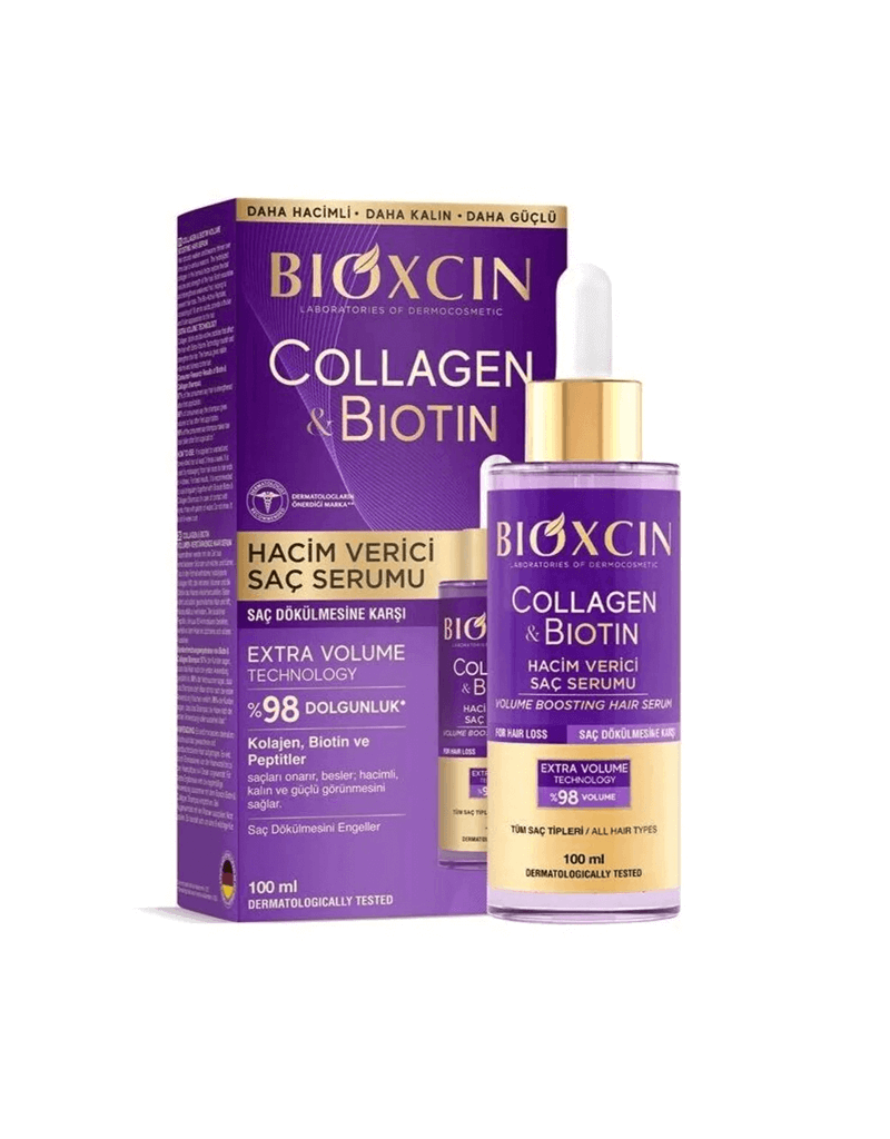 BIOXCIN COLLAGEN & BIOTIN apimties suteikiantis serumas nuo plaukų slinkimo, 100 ml - Plaukui.lt