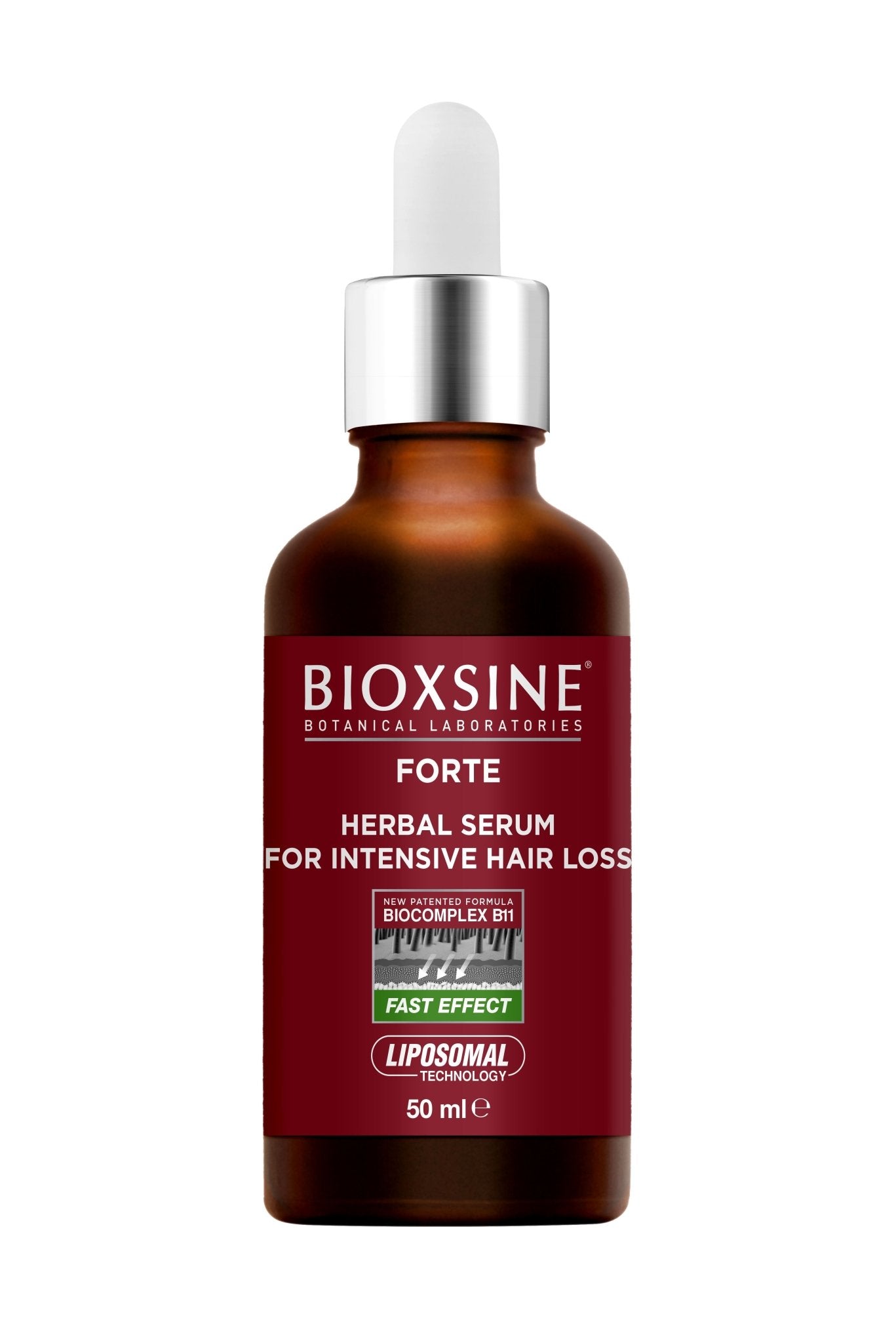 BIOXSINE serumas nuo intensyvaus plaukų slinkimo FORTE, 50 ml x 3 vnt. - Plaukui.lt