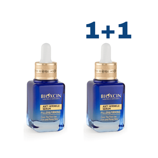 1+1 BIOXCIN AGE REVERSE naktinis veido serumas nuo raukšlių, su hialurono rūgštimi, 30 ml - Plaukui.lt
