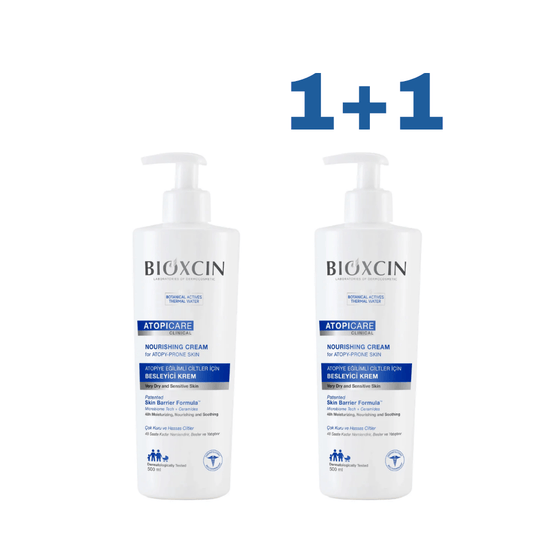 1+1 BIOXCIN ATOPICARE kūno kremas labai sausai ir atopinei odai, bekvapis, 500 ml - Plaukui.lt