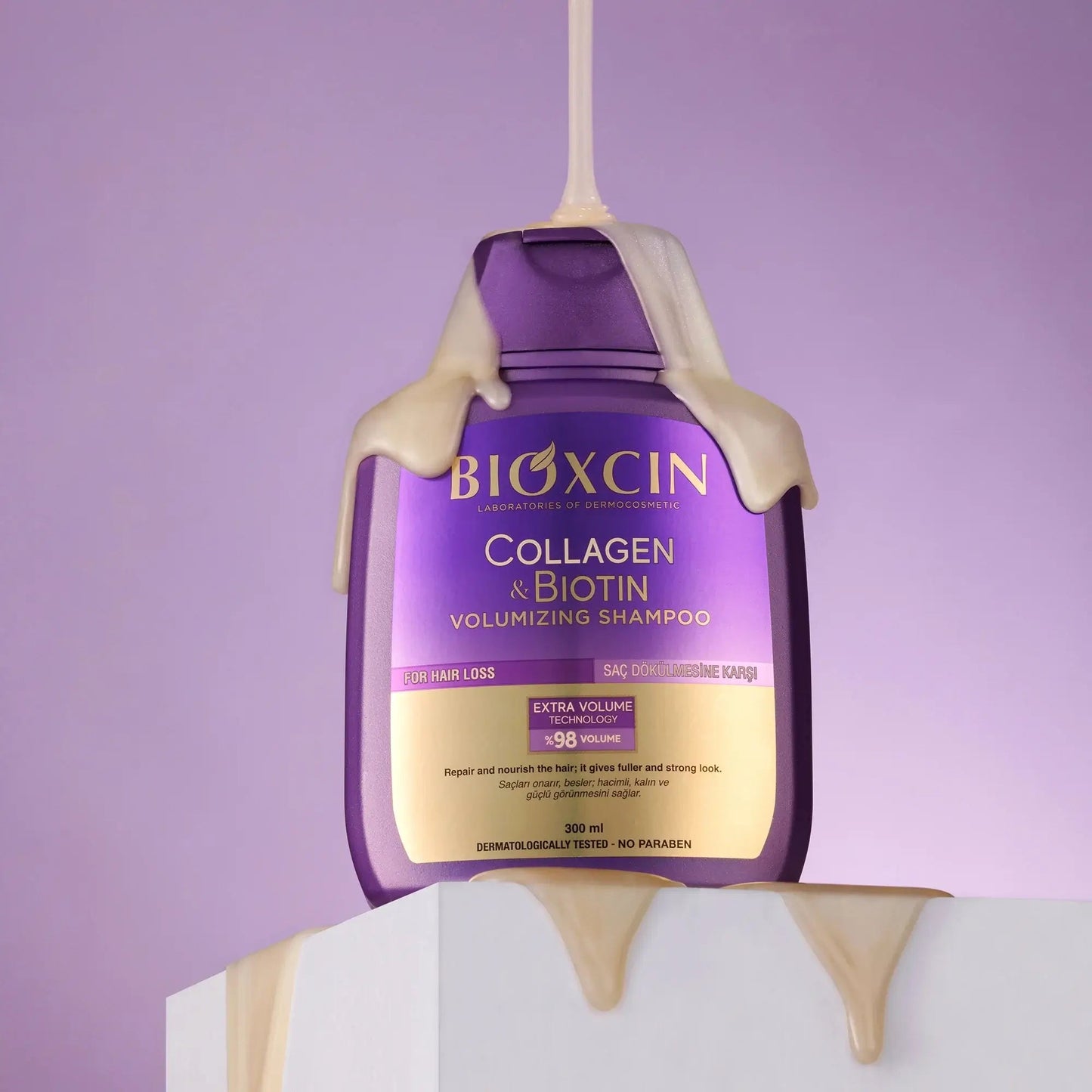 1+1 BIOXCIN COLLAGEN & BIOTIN apimties suteikiantis plaukų šampūnas, 300 ml - Plaukui.lt