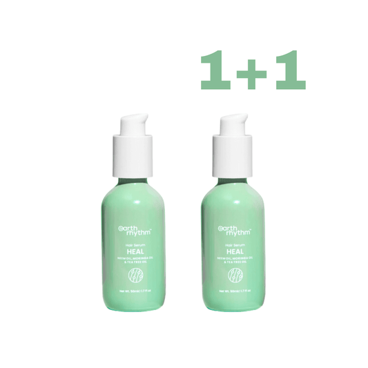 1+1 Earth Rhythm plaukų serumas su nimbamedžių, moringų ir arbatmedžio aliejais, 50 ml - Plaukui.lt