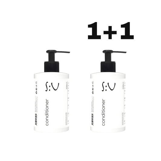 1+1 S:U Plaukų kondicionierius su keratinu ir fermentuotu medumi, 300ml - Plaukui.lt