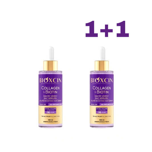 1+1 BIOXCIN COLLAGEN & BIOTIN apimties suteikiantis serumas nuo plaukų slinkimo, 100 ml