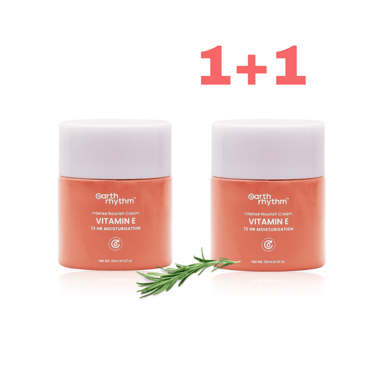1+1 Earth Rhythm dieninis veido kremas intensyviam maitinimui su vitaminu E, 30 ml