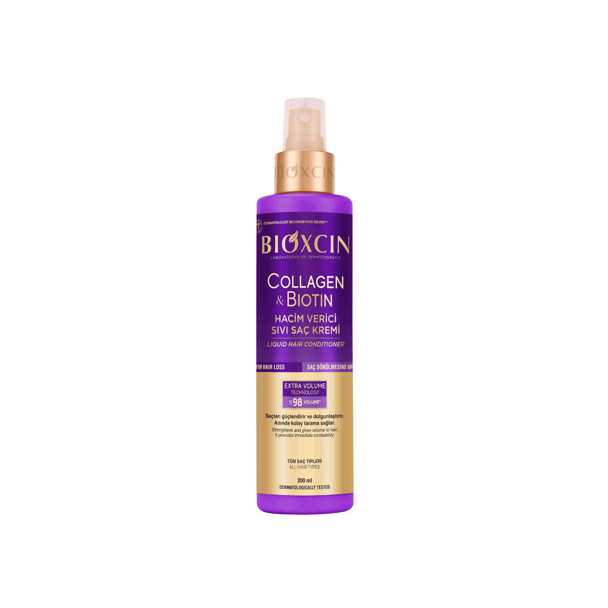 BIOXCIN COLLAGEN & BIOTIN apimties suteikiantis purškiamas plaukų kondicionierius, 200 ml - Plaukui.lt