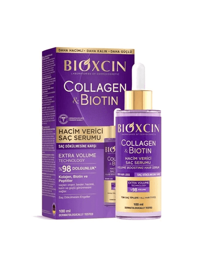 BIOXCIN COLLAGEN & BIOTIN apimties suteikiantis serumas nuo plaukų slinkimo, 100 ml - Plaukui.lt