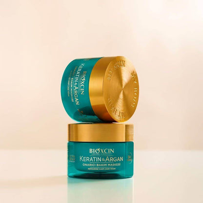 BIOXCIN KERATIN & ARGAN atkuriamoji plaukų kaukė, 225 ml - Plaukui.lt