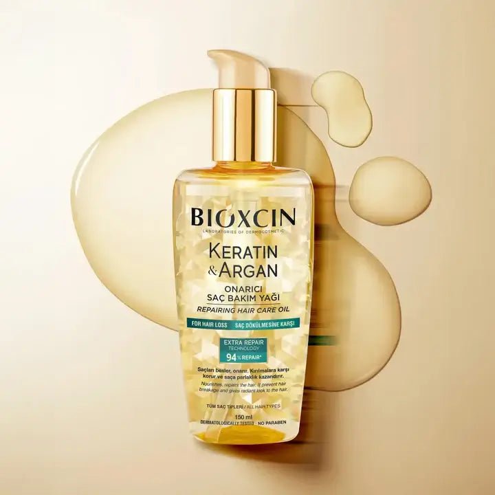 BIOXCIN KERATIN & ARGAN atstatomasis plaukų aliejus, 150 ml - Plaukui.lt