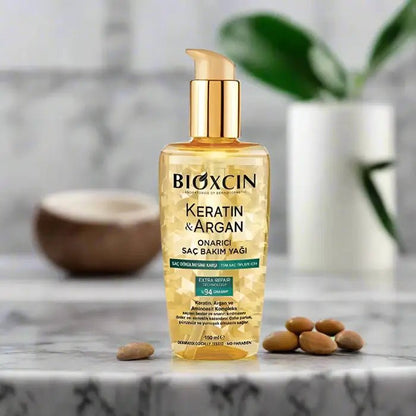 BIOXCIN KERATIN & ARGAN atstatomasis plaukų aliejus, 150 ml - Plaukui.lt