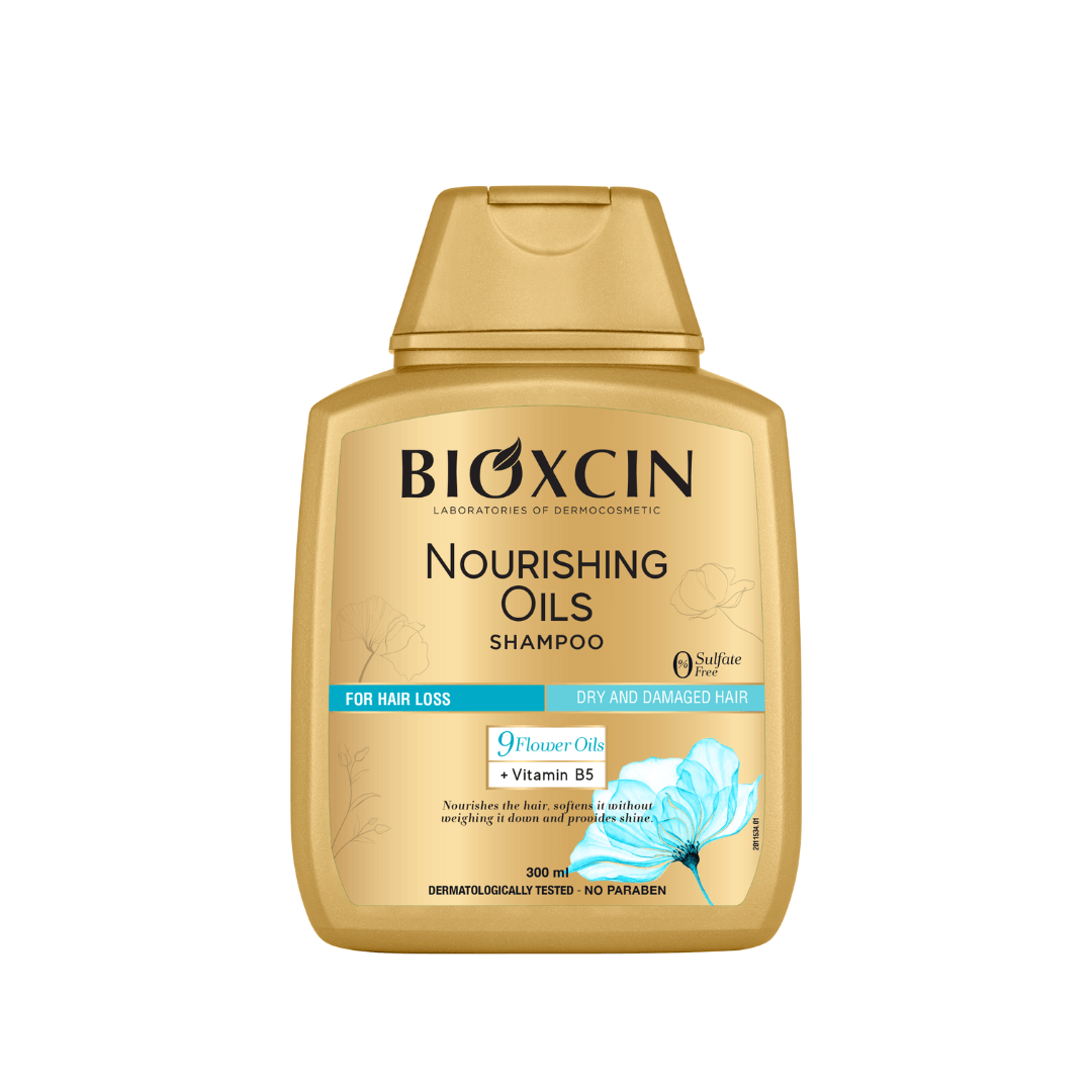 BIOXCIN maitinantis šampūnas nuo plaukų slinkimo su gėlių aliejais, 300 ml - Plaukui.lt