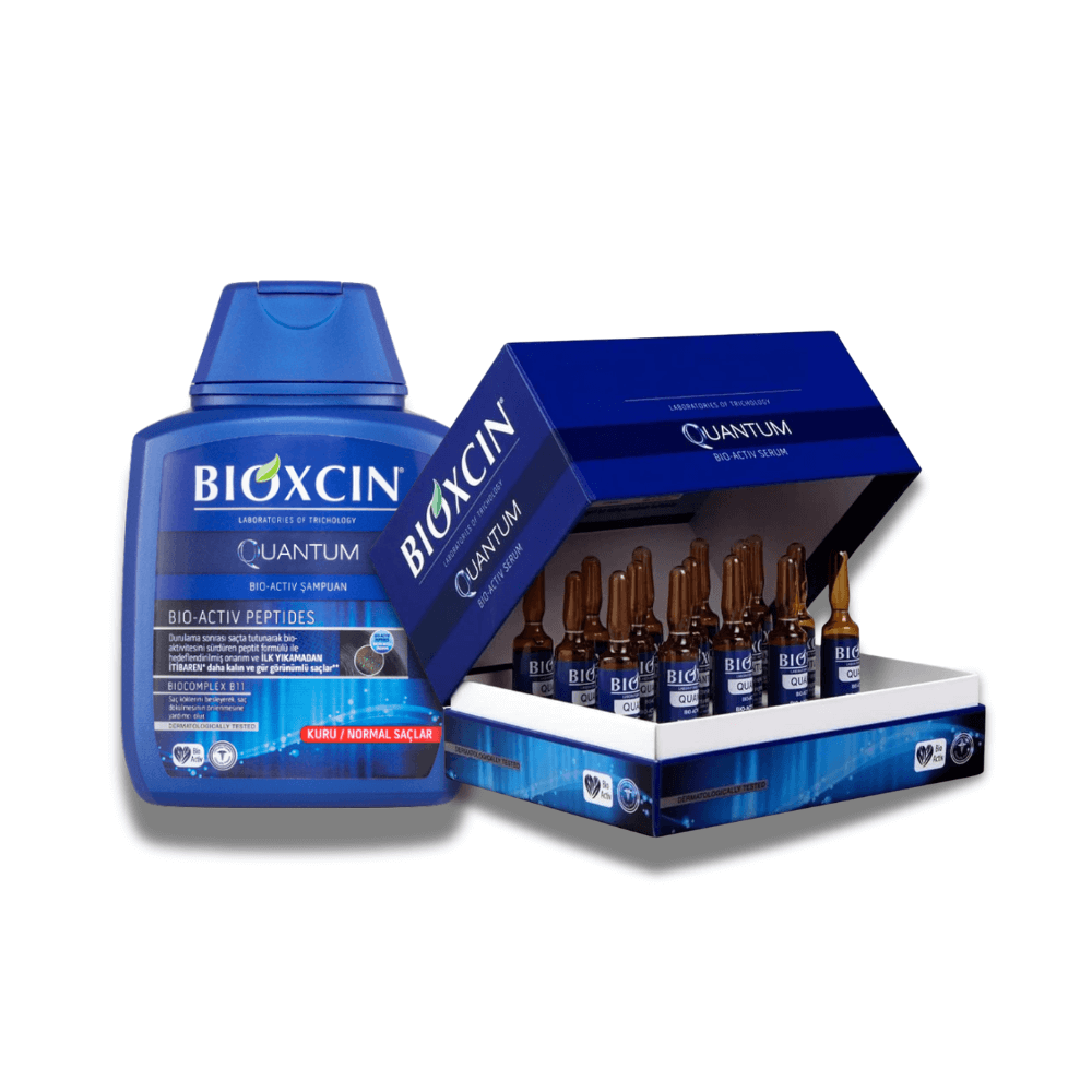 BIOXCIN QUANTUM plaukų tankinimo ir slinkimo stabdymo rinkinys - Plaukui.lt