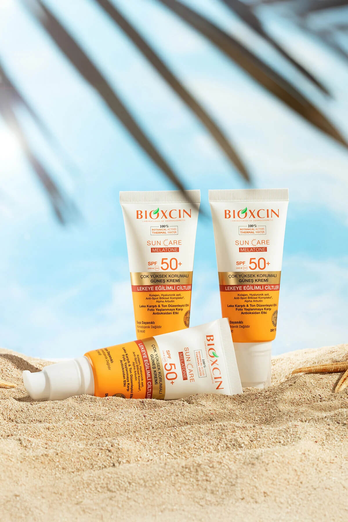 BIOXCIN SUNCARE apsauginis veido ir kūno kremas nuo saulės normaliai ir sausai odai SPF 50+, 50 ml - Plaukui.lt