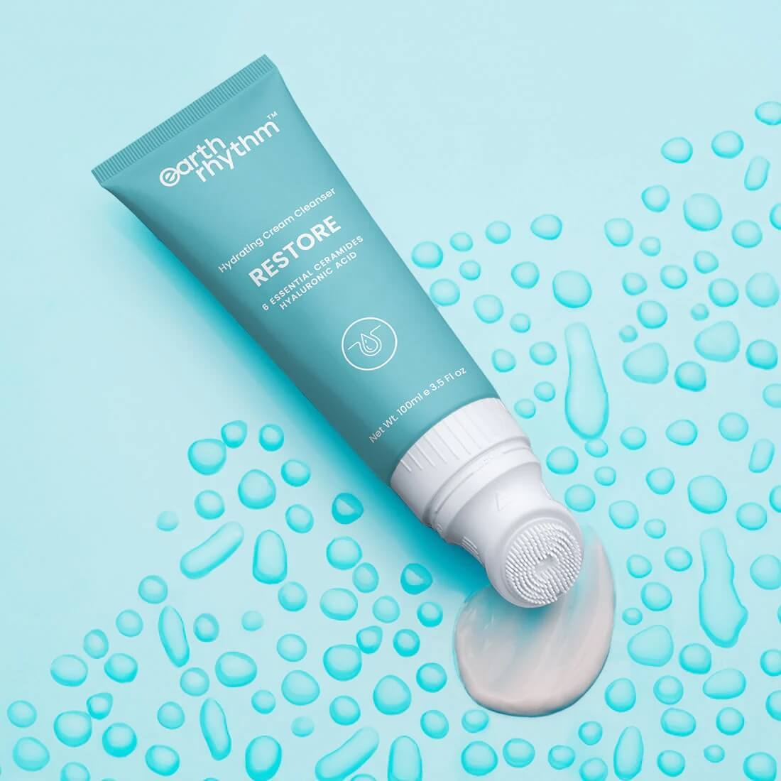 Earth Rhythm atkuriamasis veido prausiklis su hialurono rūgštimi ir keramidais 100 ml - Plaukui.lt