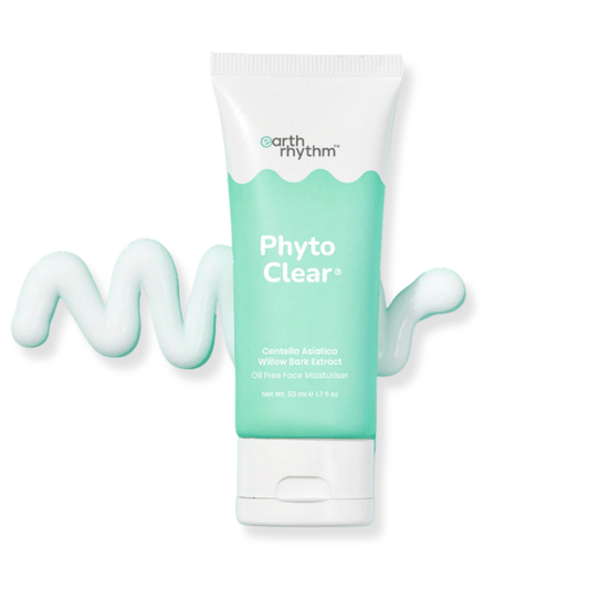 Earth Rhythm drėkinantis veido kremas be aliejaus su šalavijais ir azijos centella PHYTO CLEAR, 50 g - Plaukui.lt