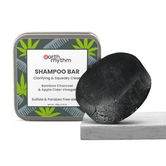 Earth Rhythm kietasis šampūnas su anglimi, 80 g - Plaukui.lt