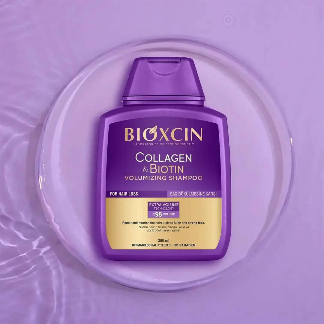 Rinkinys BIOXCIN Collagen & Biotin slinkimo stabdymui ir apimties suteikimui - Plaukui.lt