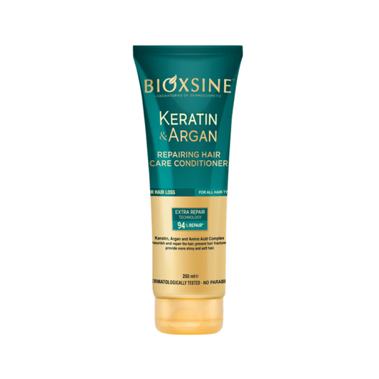 BIOXSINE atstatomasis plaukų kondicionierius su keratinu ir argano aliejumi, 250 ml - Plaukui.lt